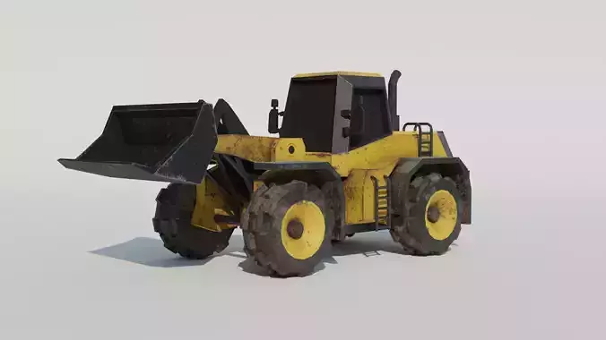 Frontloader 3D model wheel loader