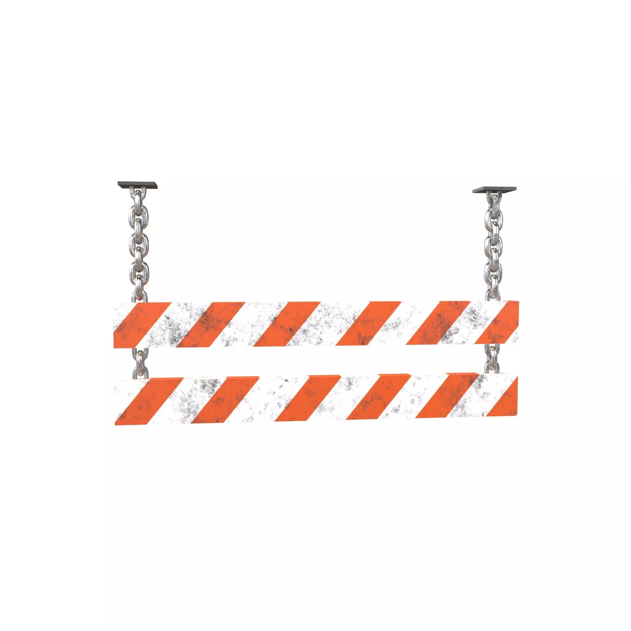 Danger Sign Barriers v2 003 Low-poly 3D model_0