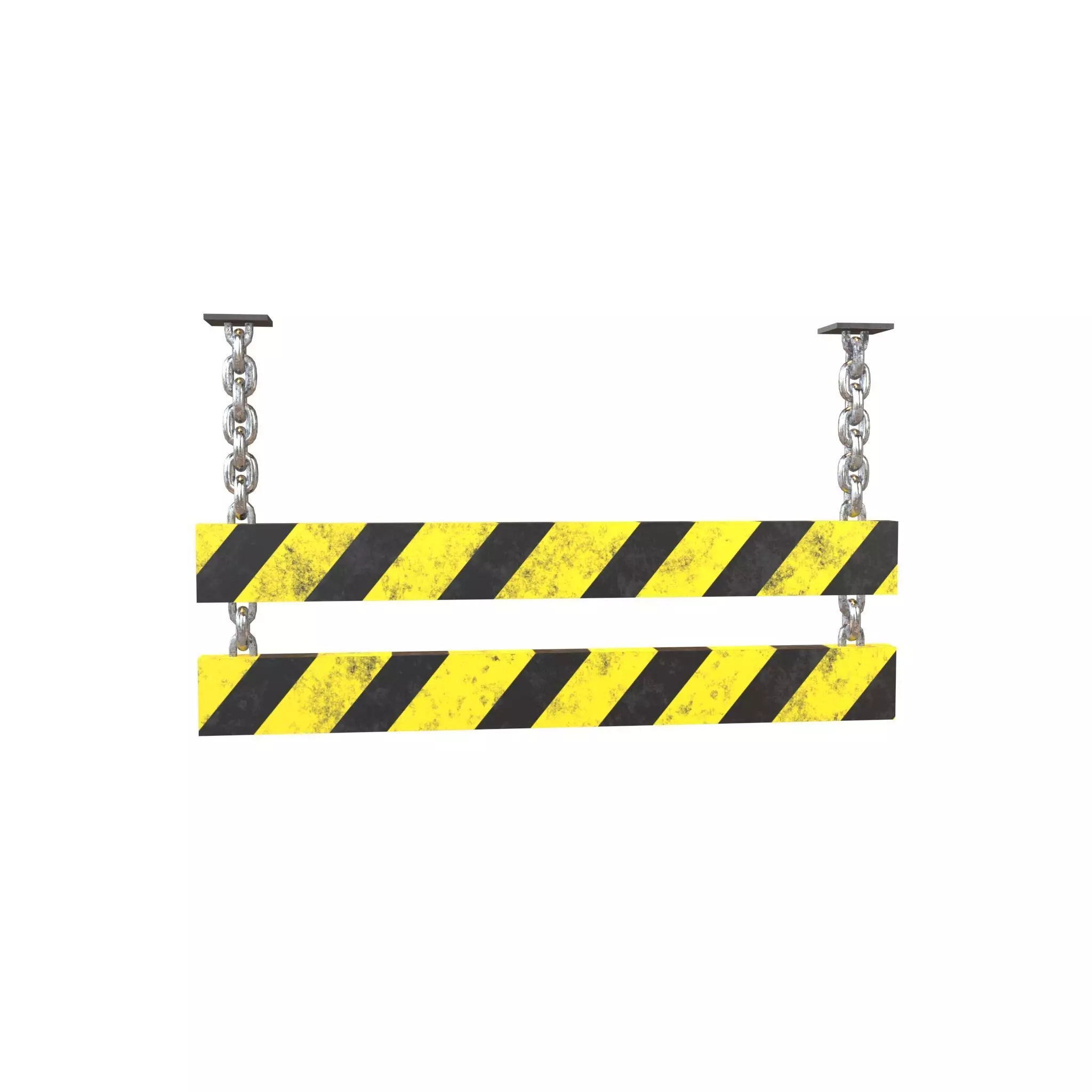 Danger Sign Barriers v2 004 Low-poly 3D model_0