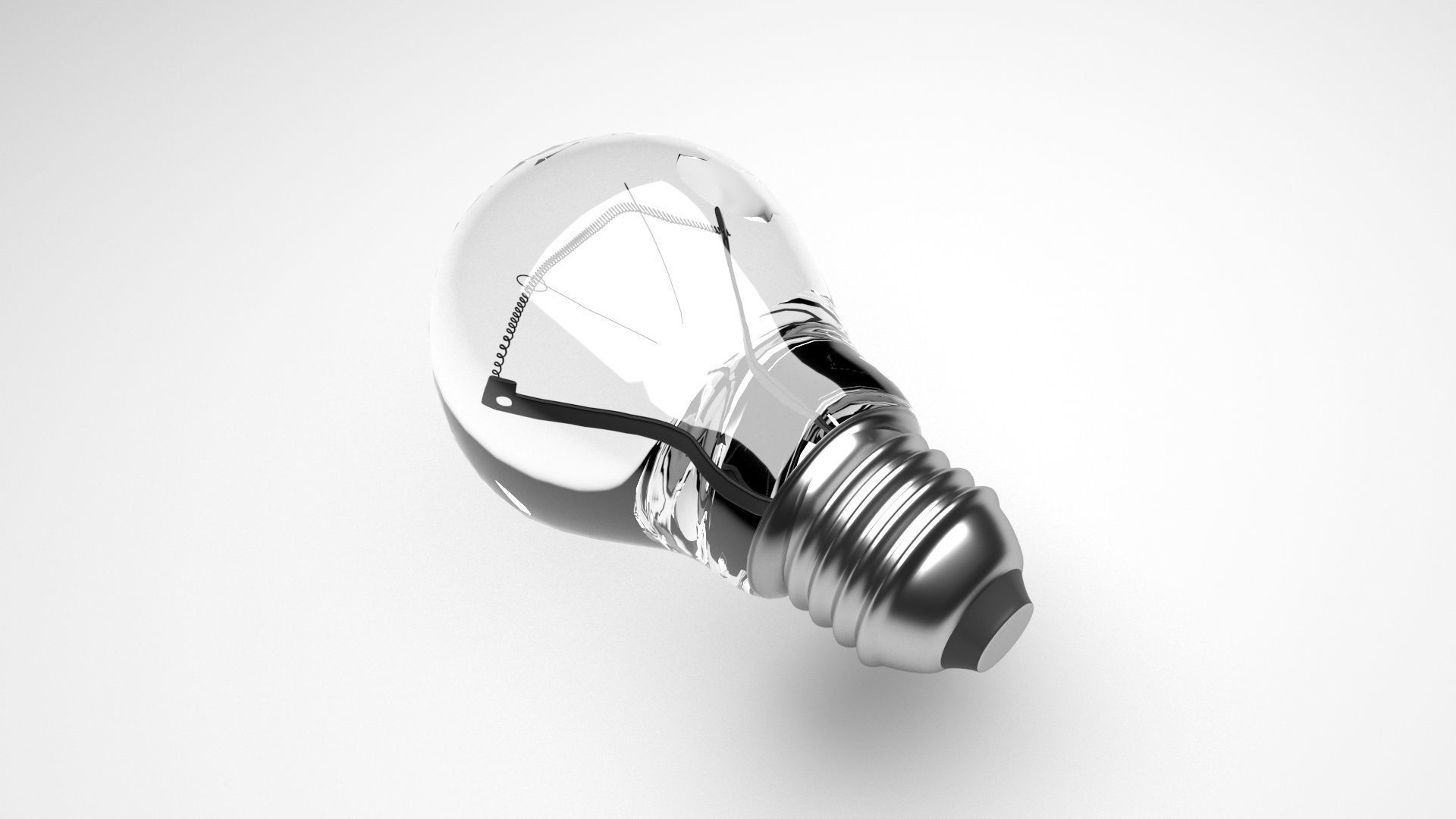 Light Bulb With Illuminating Animation 3D model_10