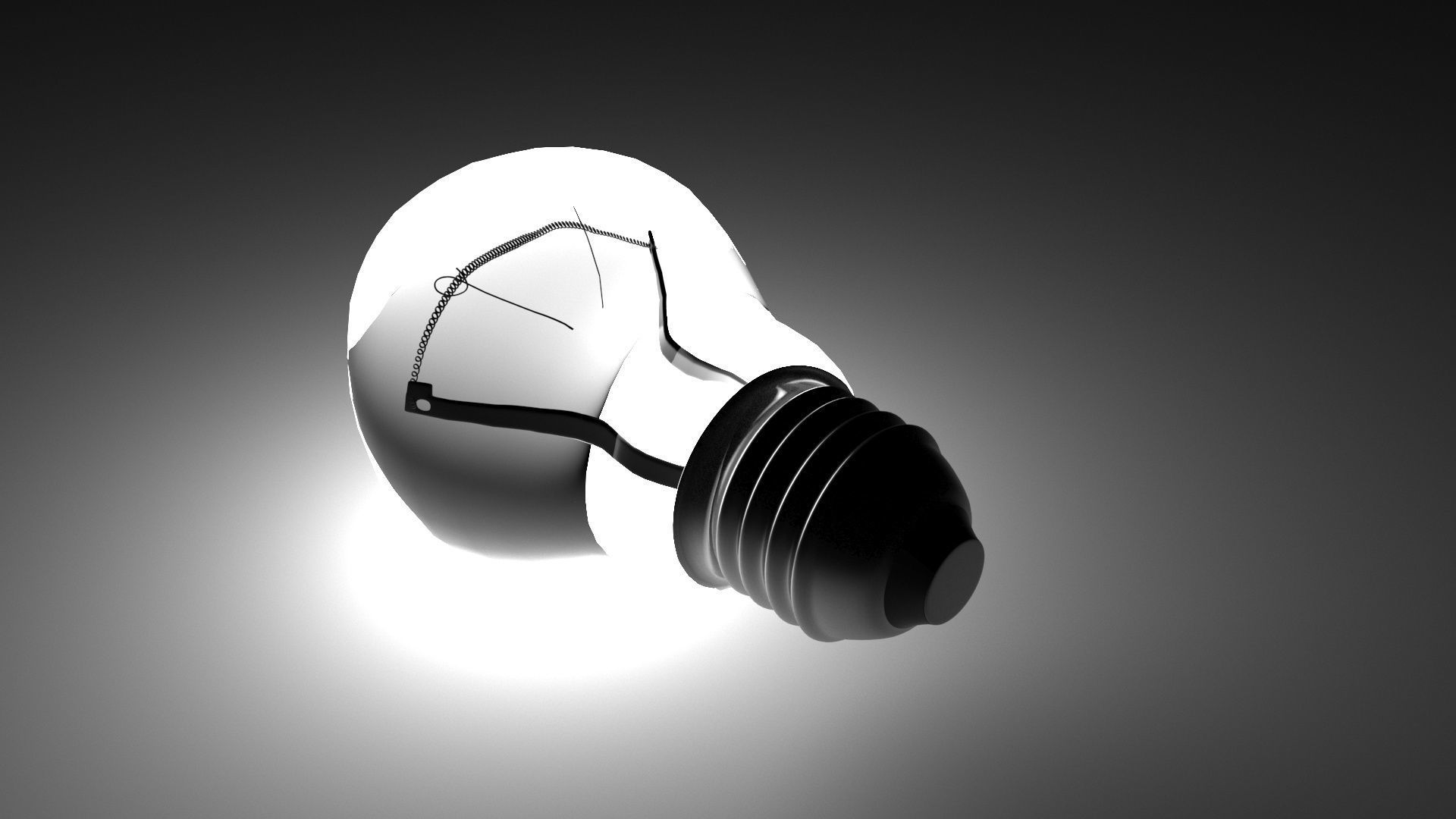 Light Bulb With Illuminating Animation 3D model_1