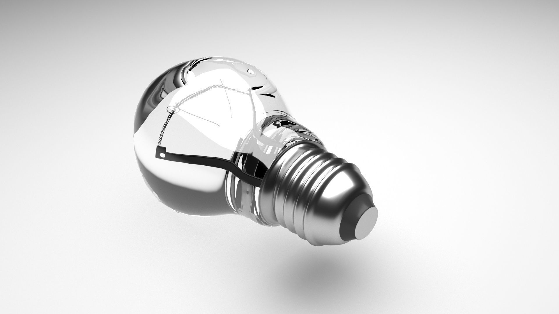 Light Bulb With Illuminating Animation 3D model_2