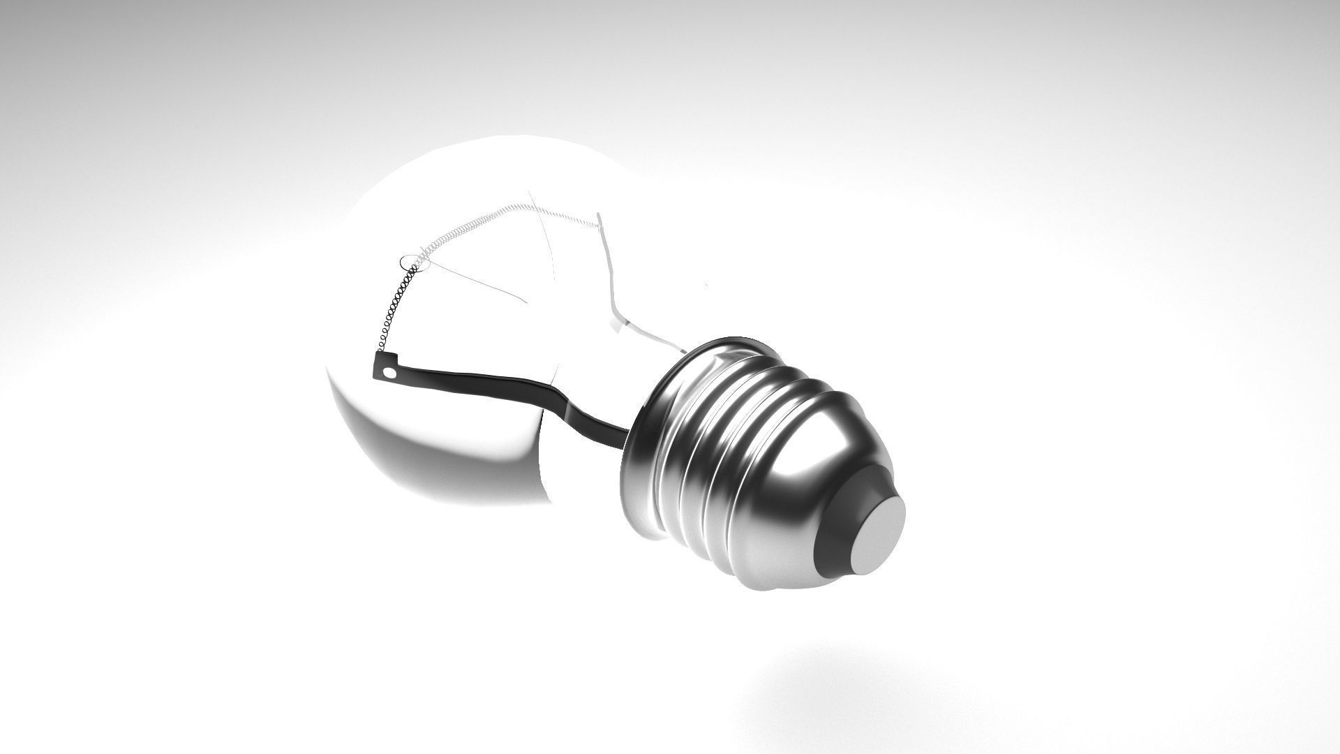 Light Bulb With Illuminating Animation 3D model_4