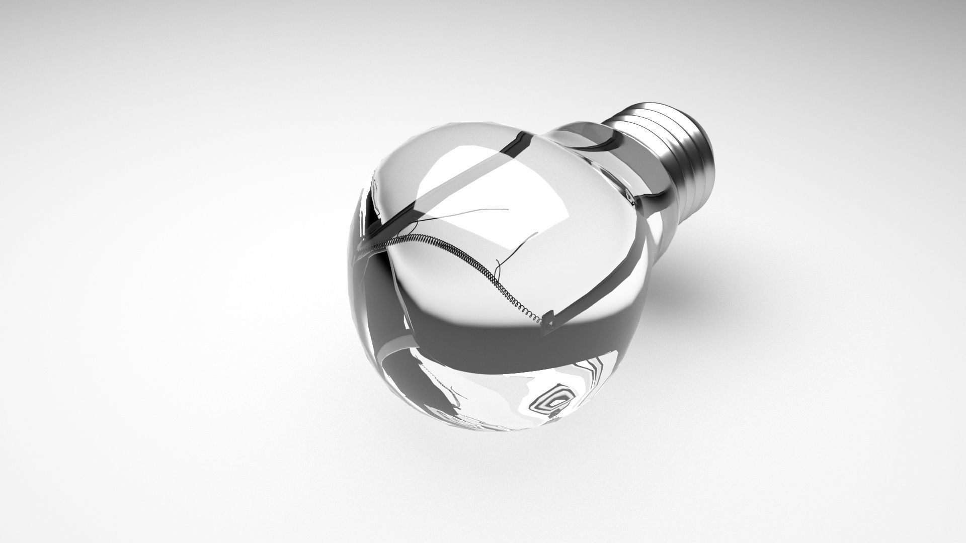 Light Bulb With Illuminating Animation 3D model_7