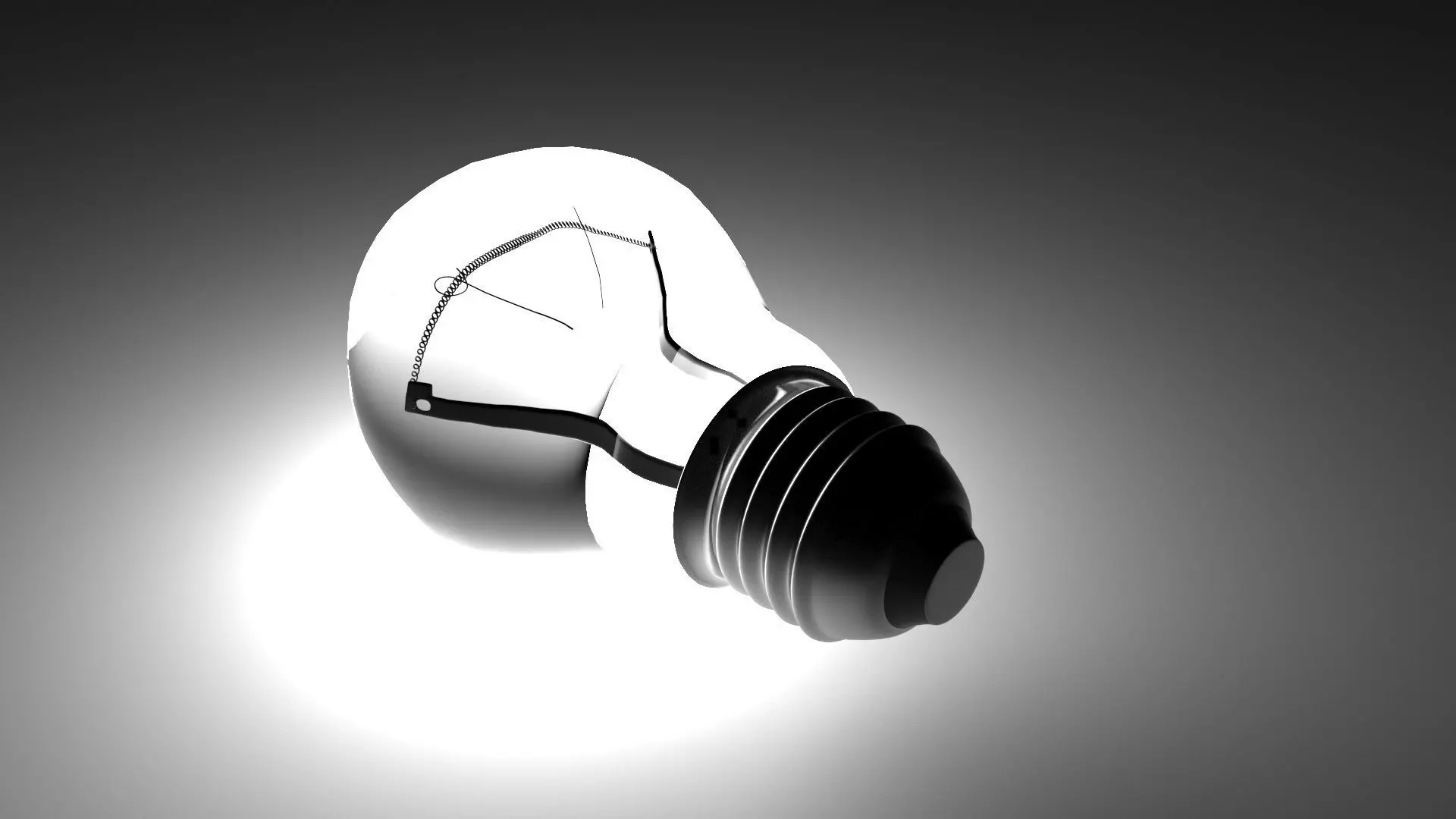 Light Bulb With Illuminating Animation 3D model_0