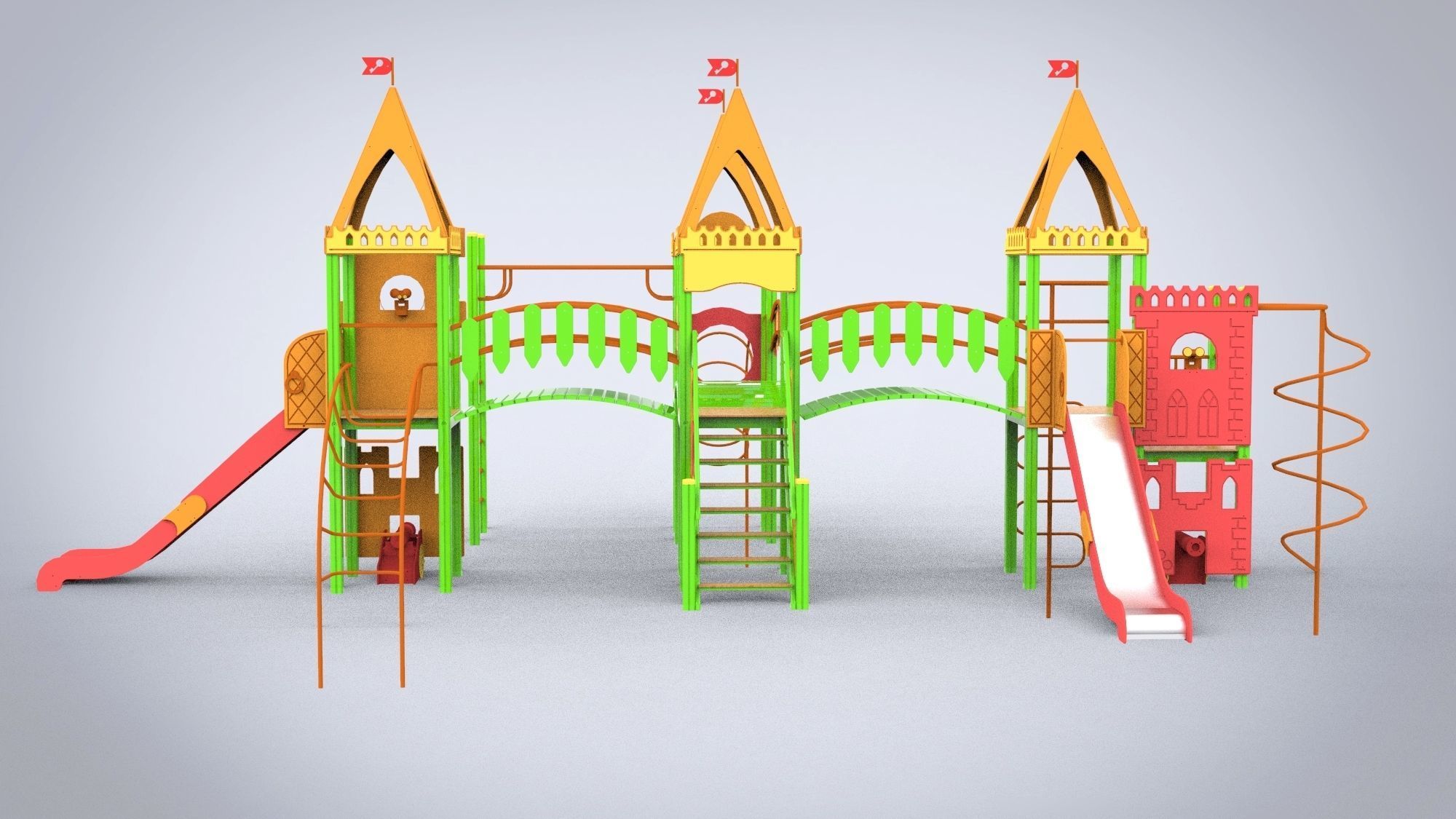 Playground for kids 3D model_6
