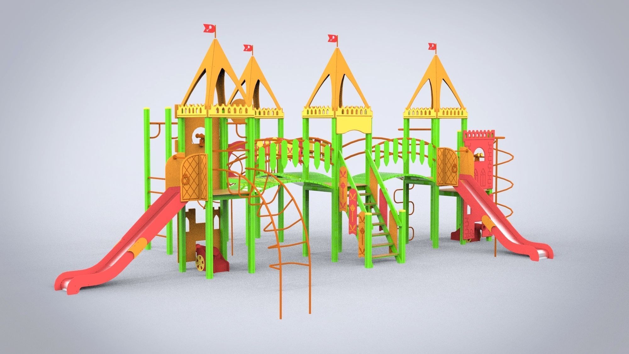 Playground for kids 3D model_7