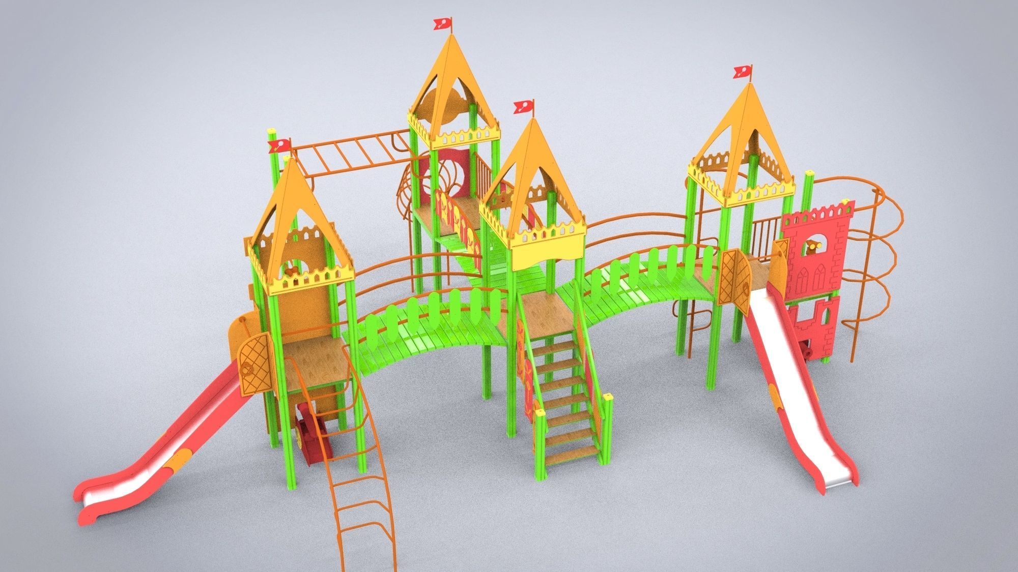 Playground for kids 3D model_10