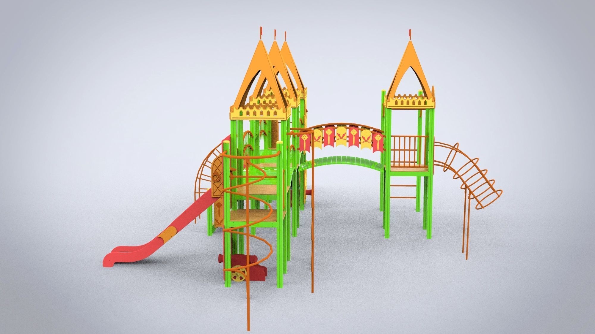 Playground for kids 3D model_5