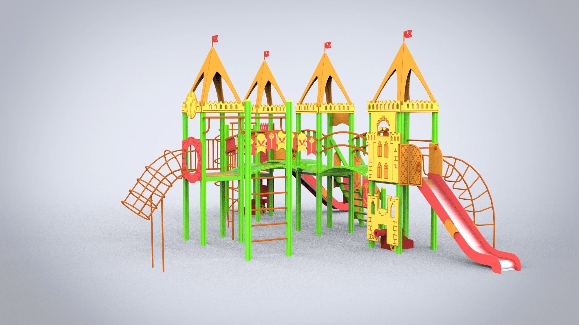 Playground for kids 3D model_2