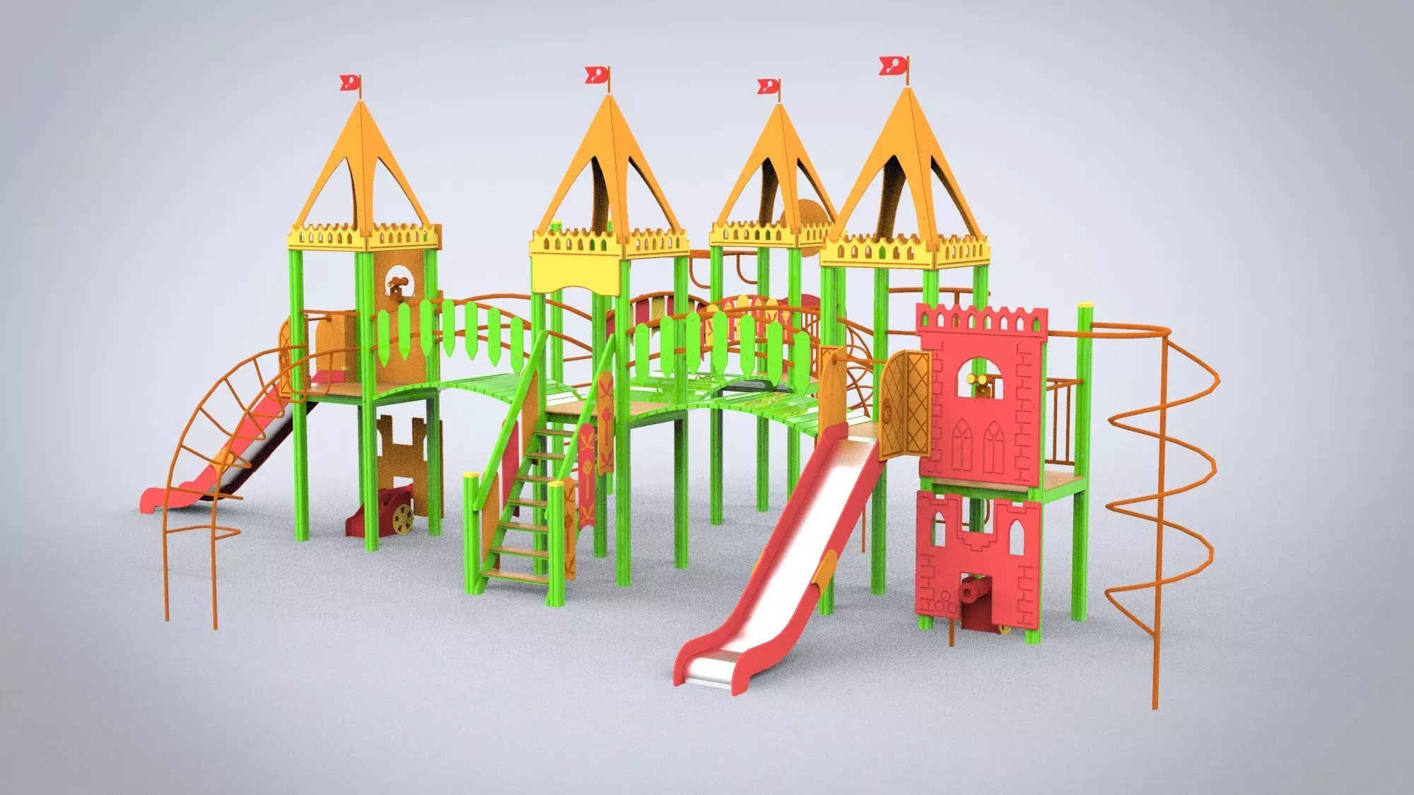 Playground for kids 3D model_0