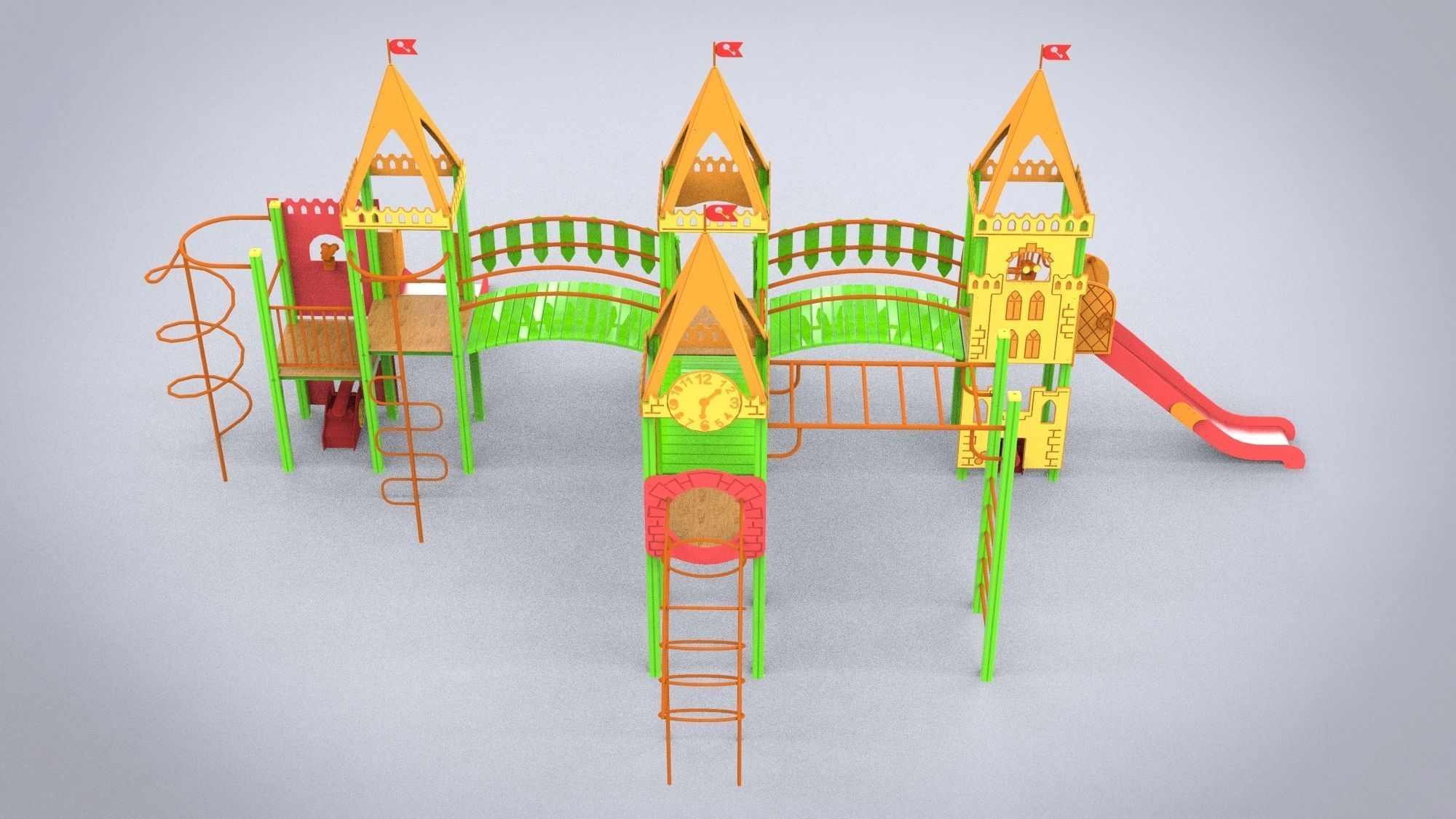 Playground for kids 3D model_9