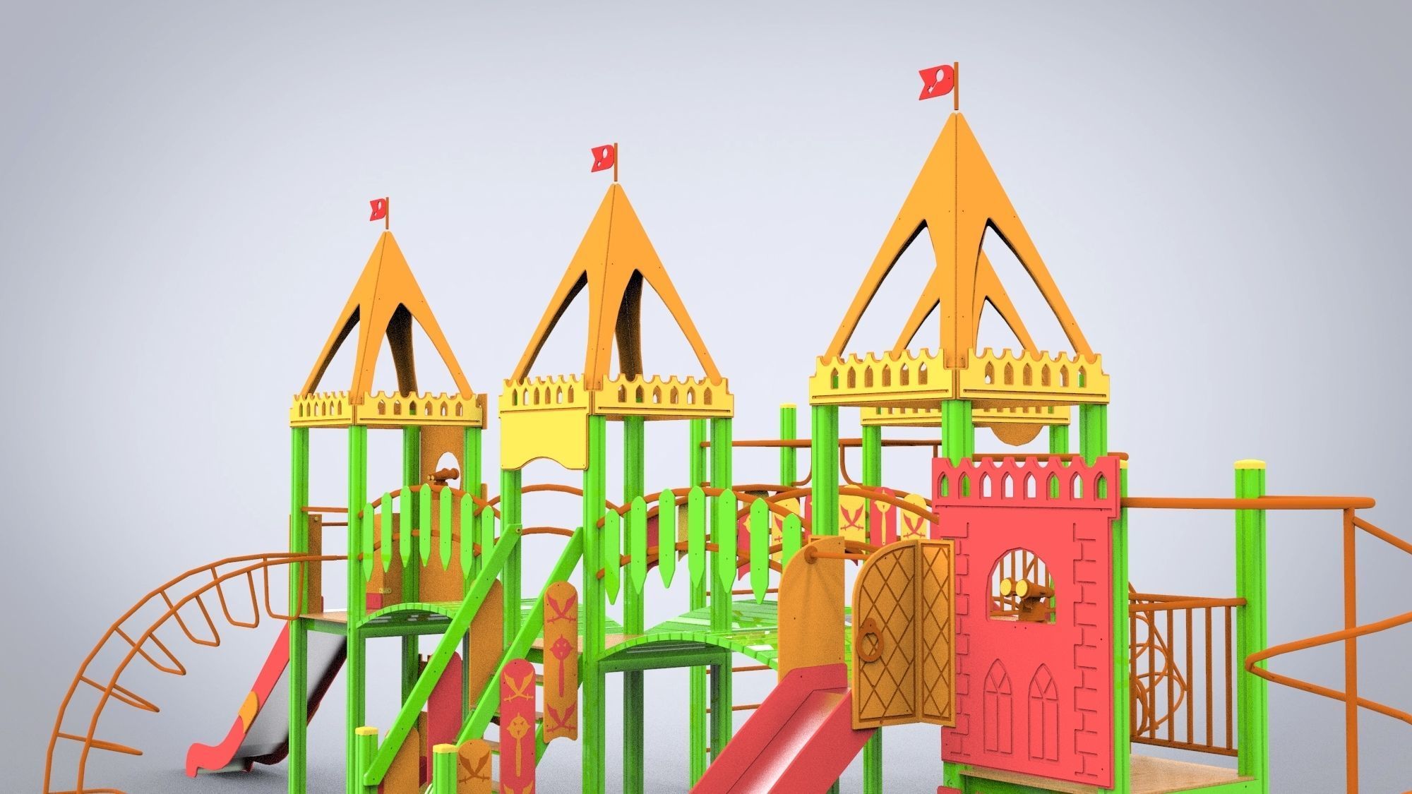 Playground for kids 3D model_4