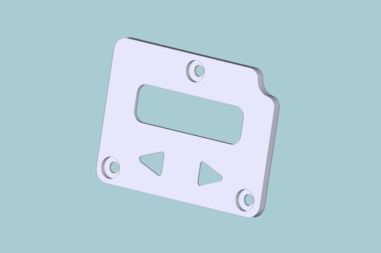 Billet Box Rev4 Inner control panel and fire button plate 3D print model_1