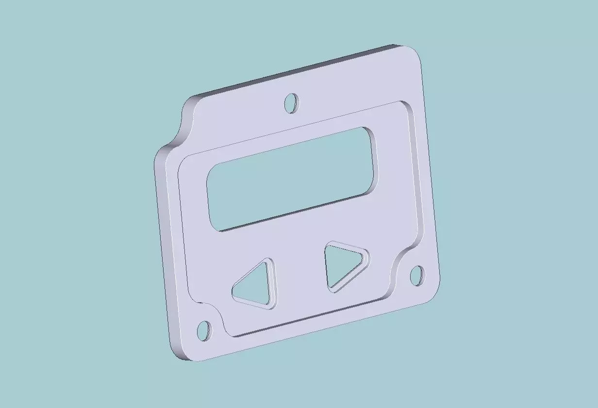 Billet Box Rev4 Inner control panel and fire button plate 3D print model_0