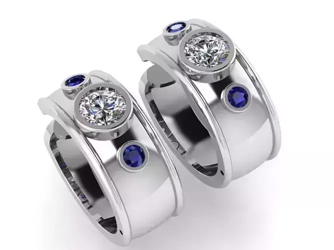 Round Diamond Hoop Earring 1162