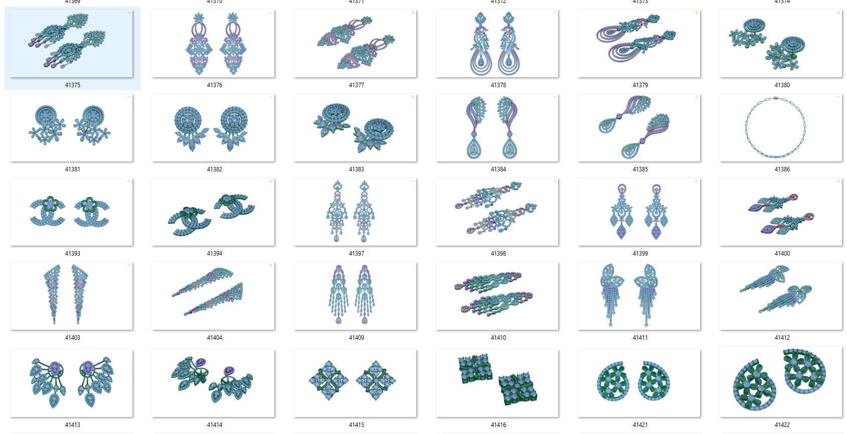  earring 132 models 3D print model_1