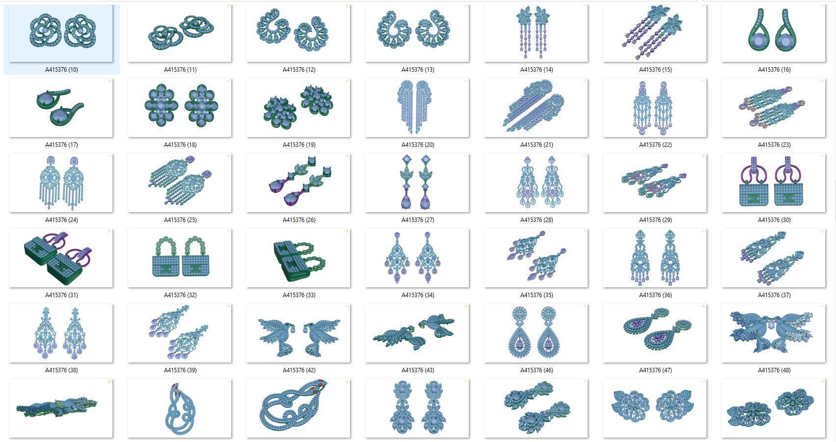  earring 132 models 3D print model_7