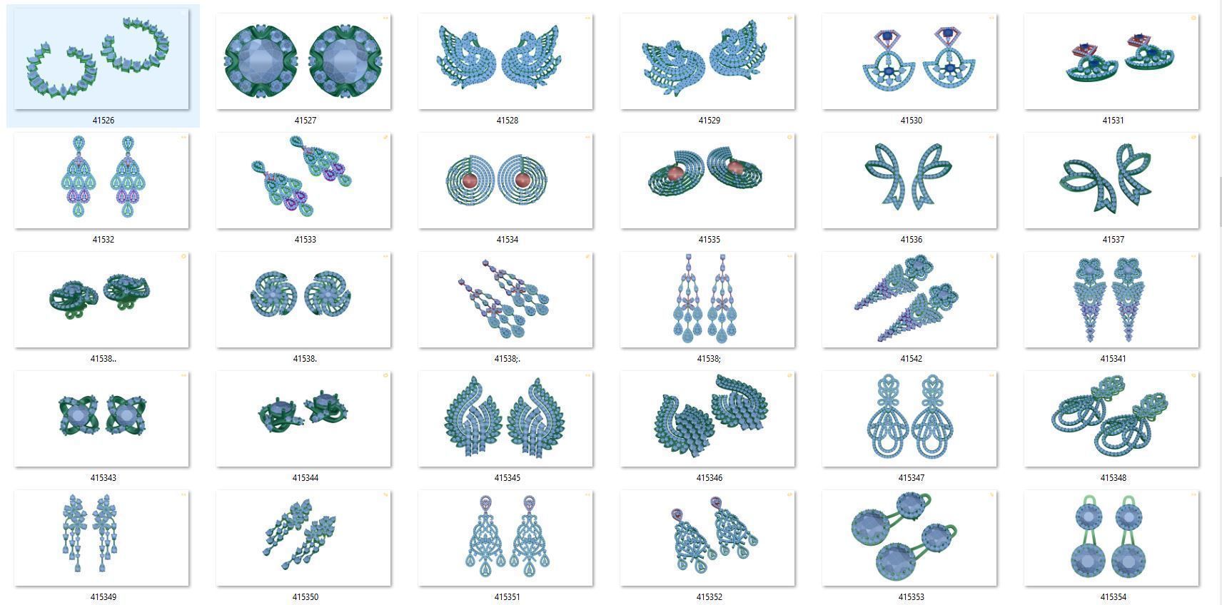  earring 132 models 3D print model_5