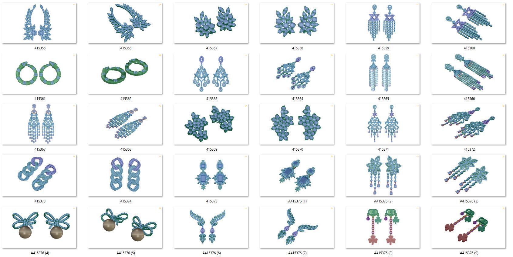  earring 132 models 3D print model_6