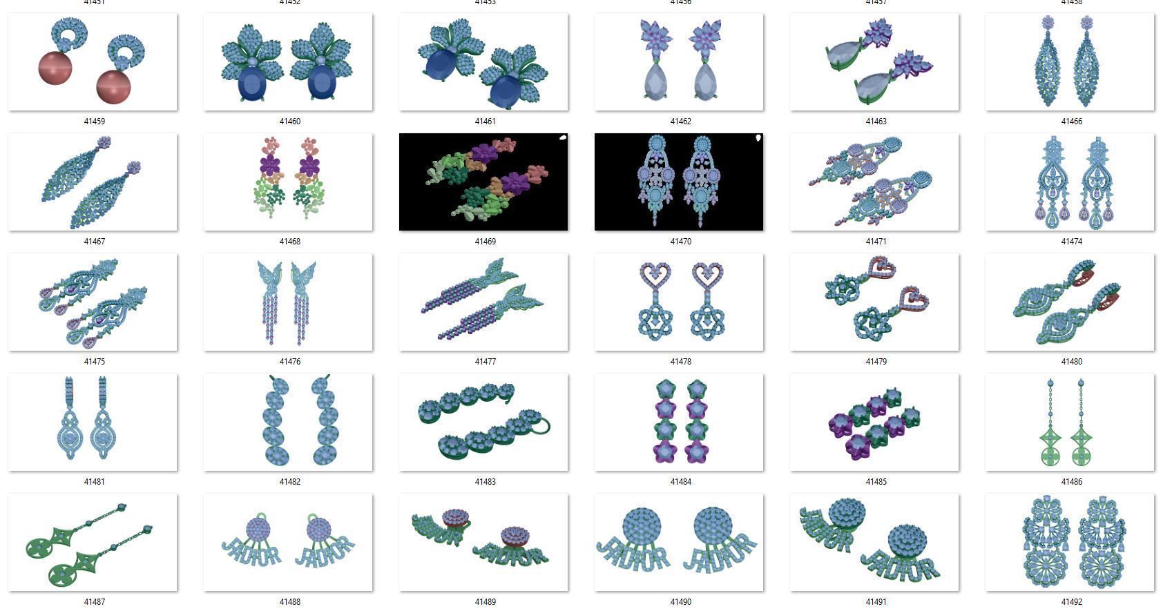 earring 132 models 3D print model_3