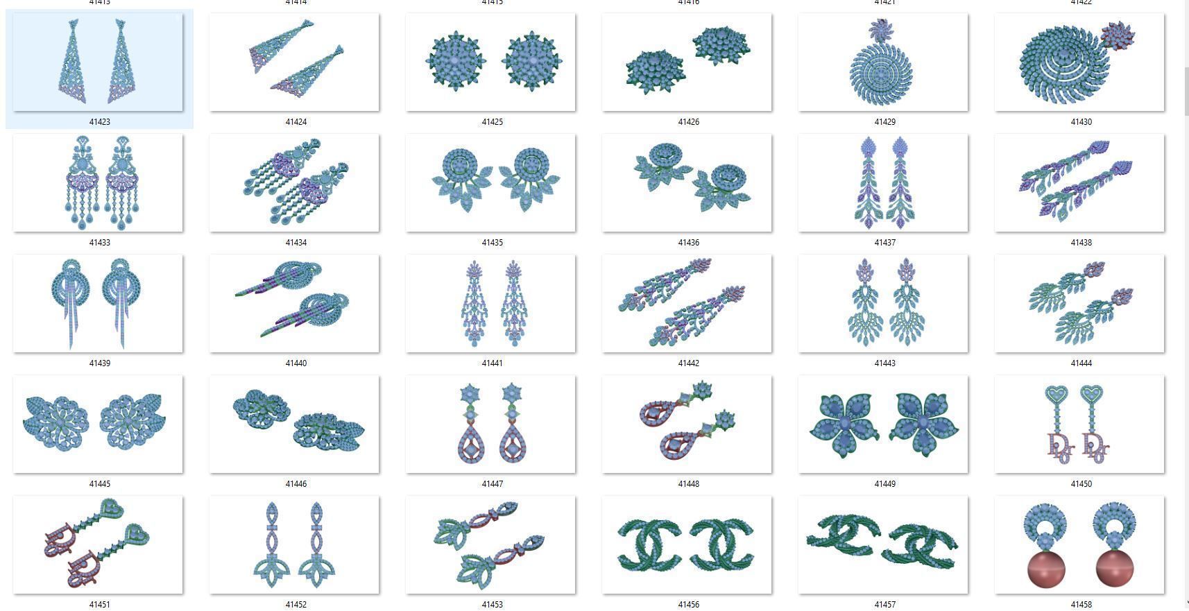  earring 132 models 3D print model_2