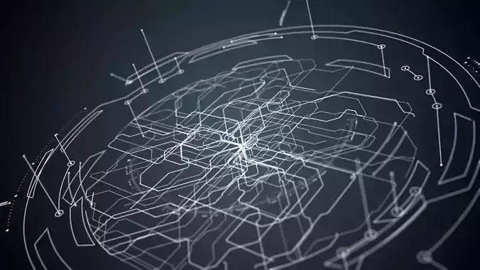 Infographic Structure Animated 3D Sequence 3D model