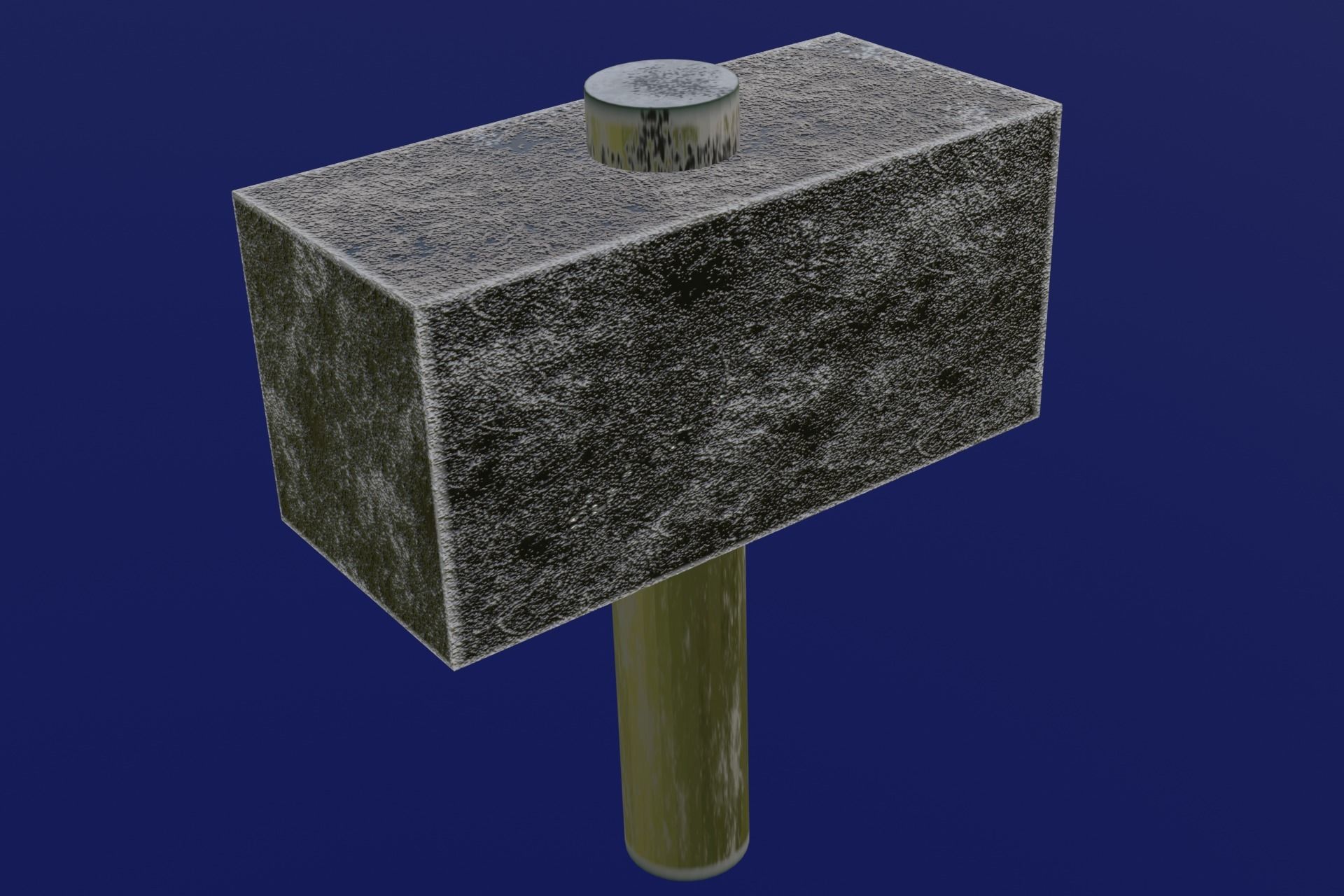 Low poly high quality model of Hammer for games Free low-poly 3D model_1