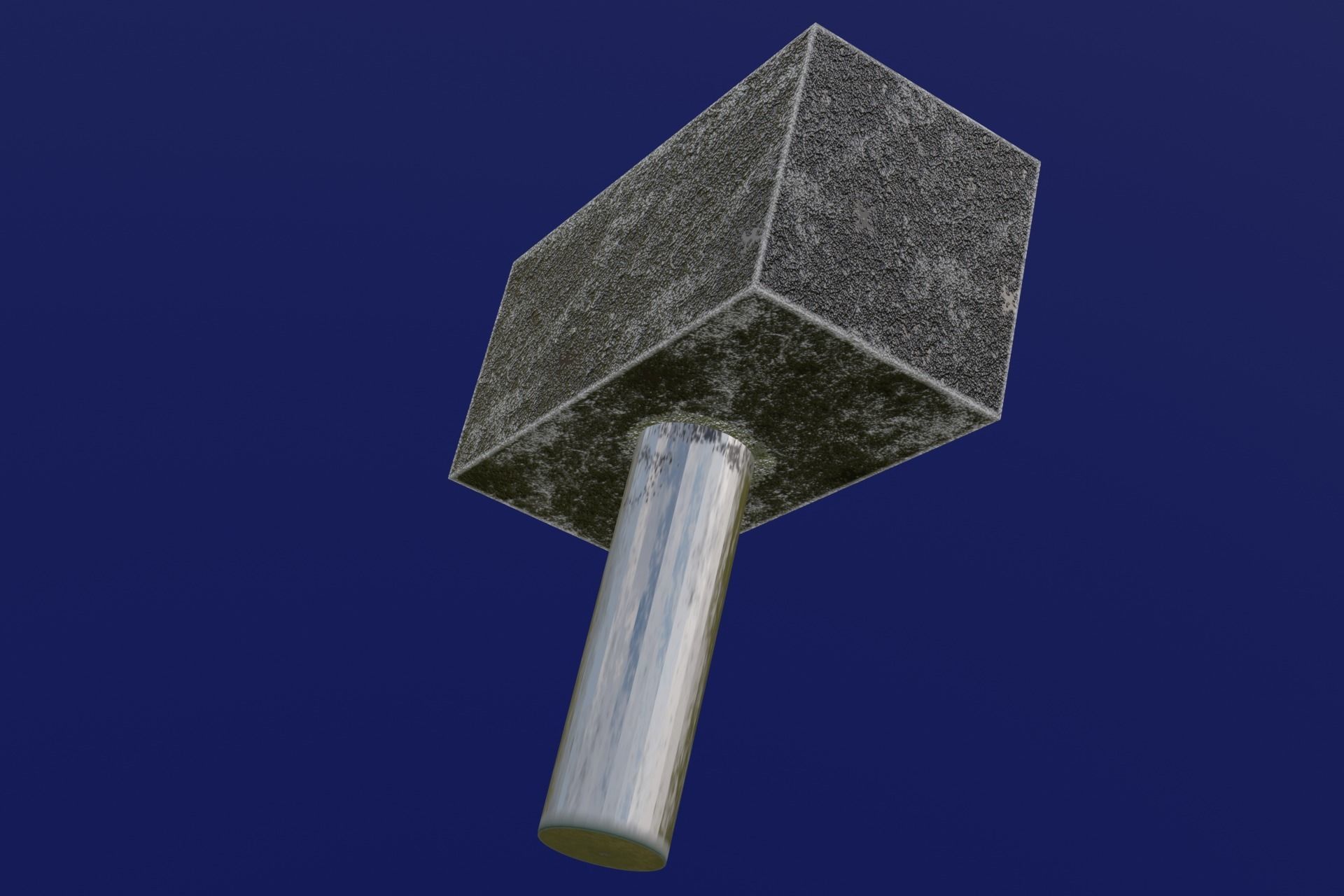 Low poly high quality model of Hammer for games Free low-poly 3D model_3
