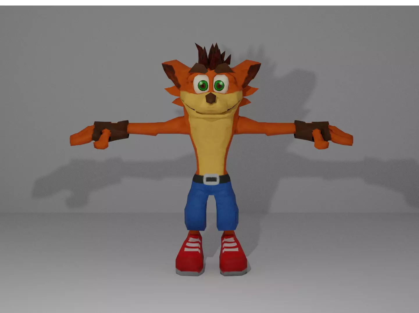 Crash Bandicoot 3d Low poly 3D model