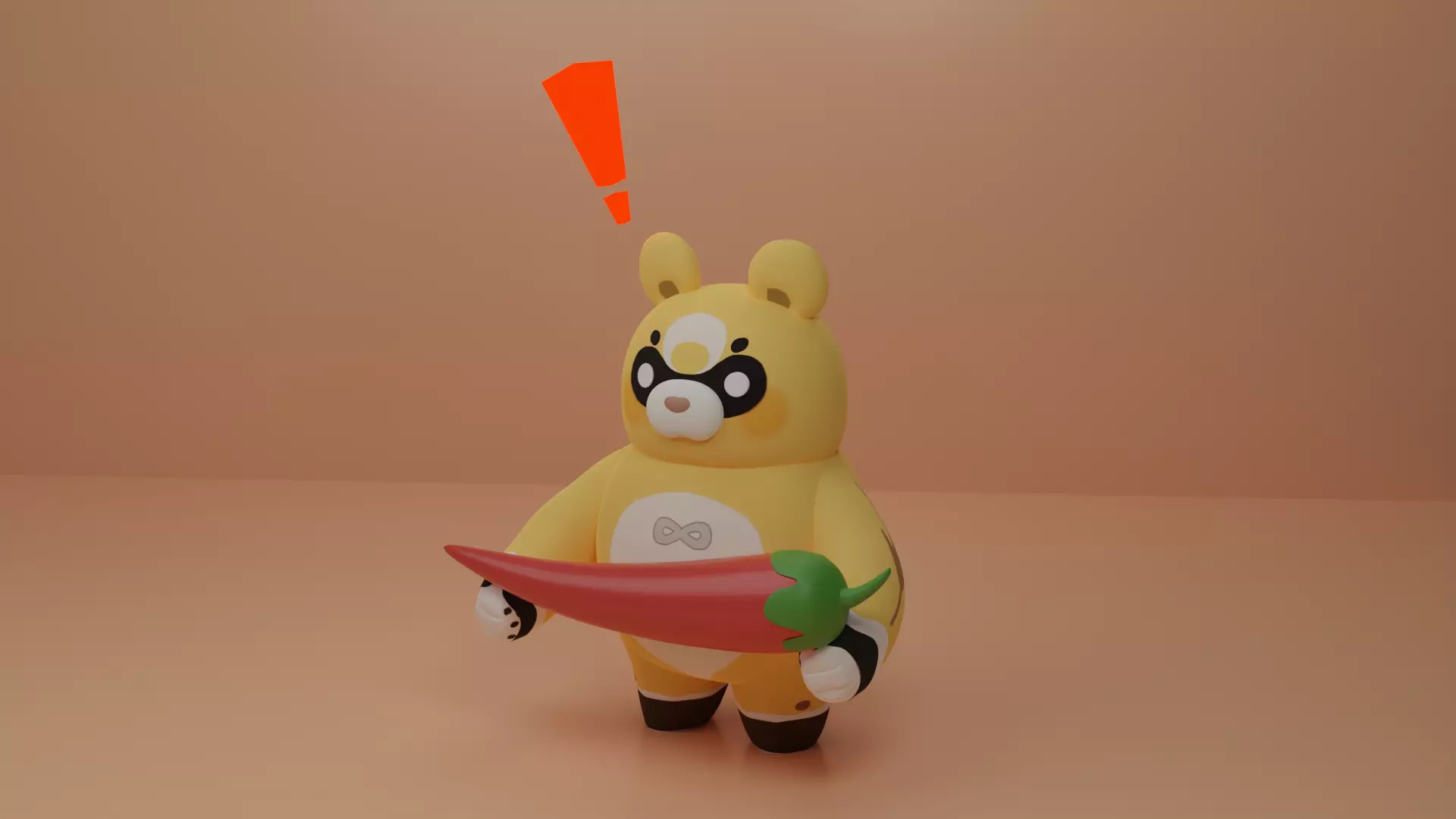 Red Panda Goba Genshin Impact Free low-poly 3D model