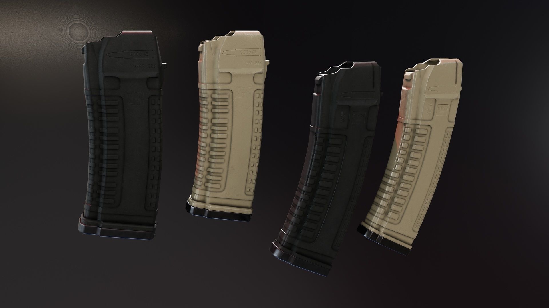 Pufgun AK Magazines Low-poly 3D model_1