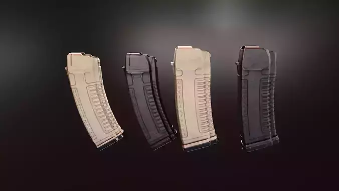 Pufgun AK Magazines Low-poly 3D model