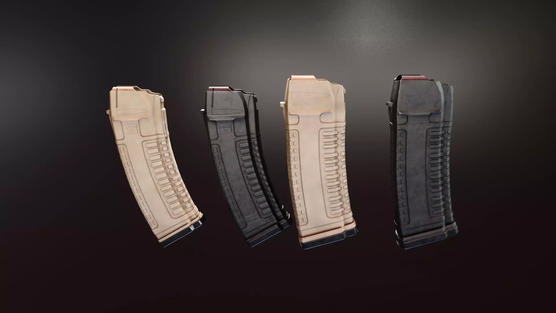 Pufgun AK Magazines Low-poly 3D model_0