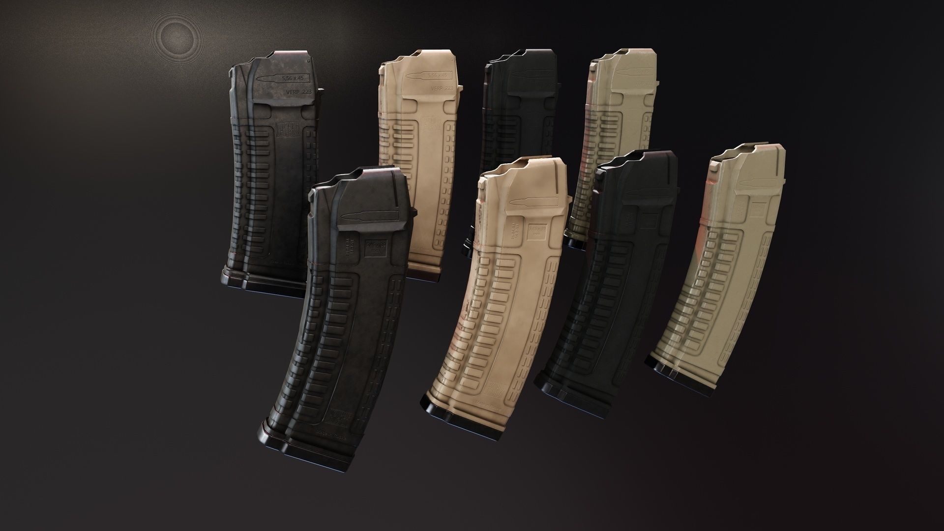 Pufgun AK Magazines Low-poly 3D model_3