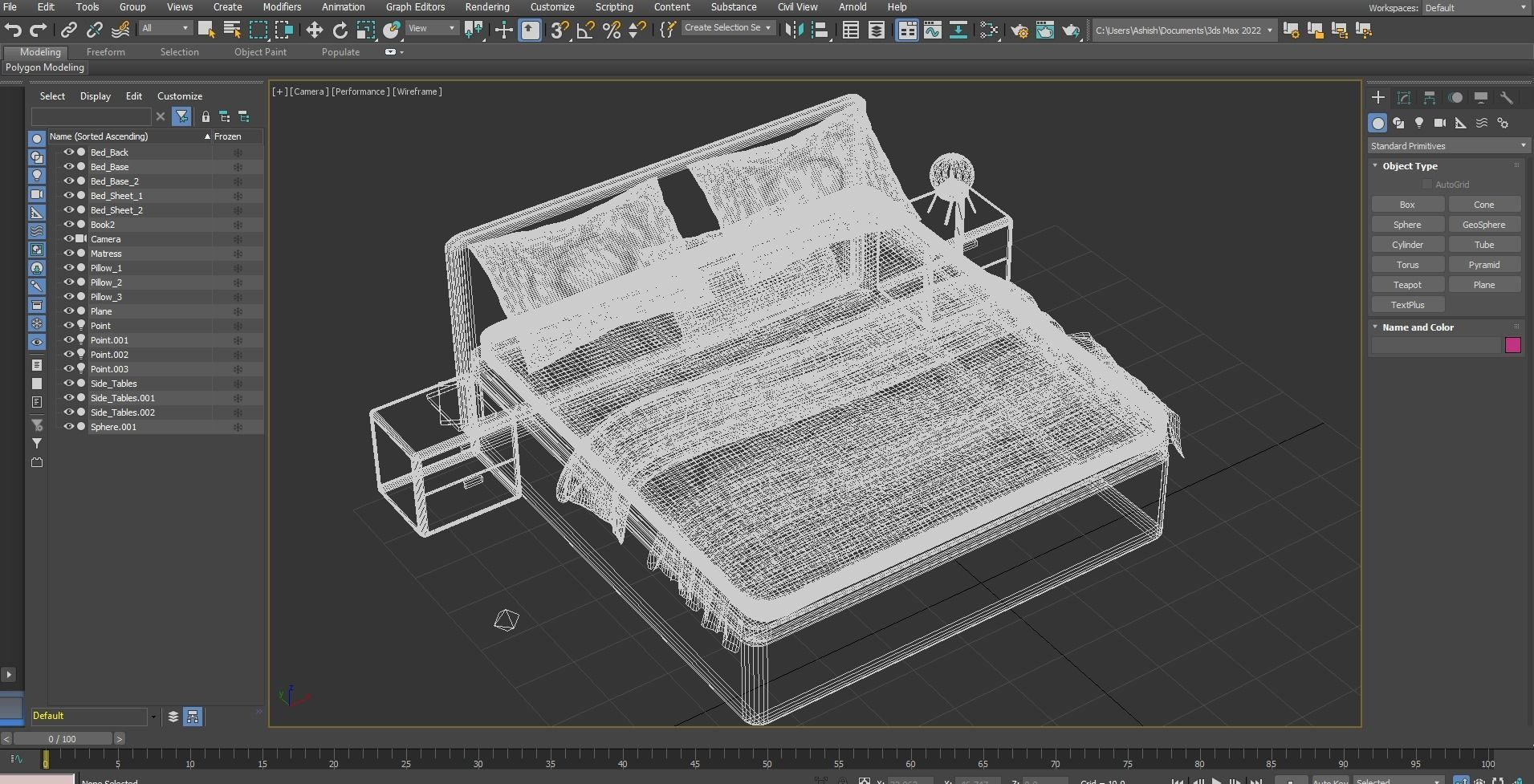Modern Bed Design 01 Free 3D model_2