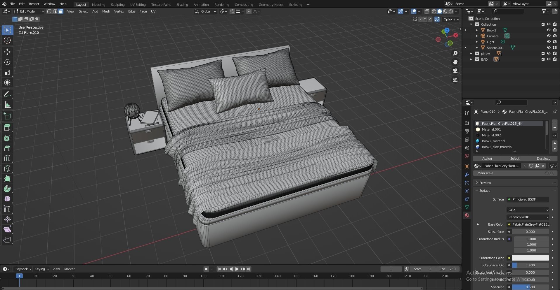 Modern Bed Design 01 Free 3D model_3