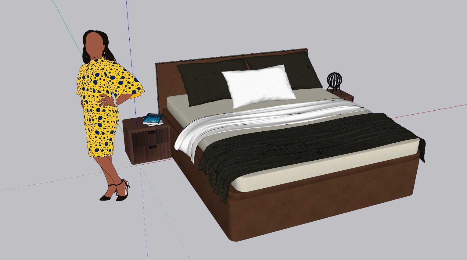 Modern Bed Design 01 Free 3D model_4