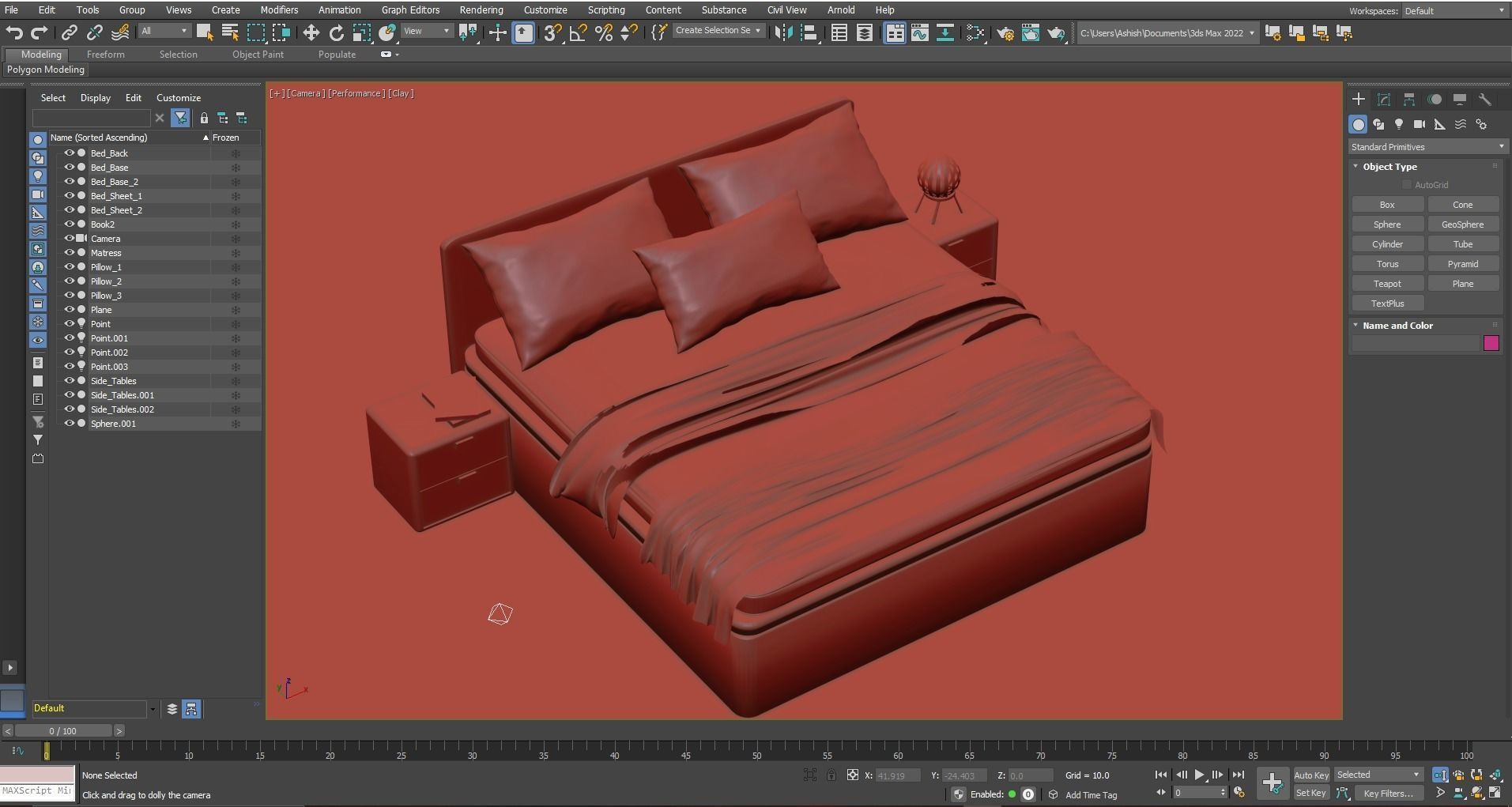 Modern Bed Design 01 Free 3D model_1