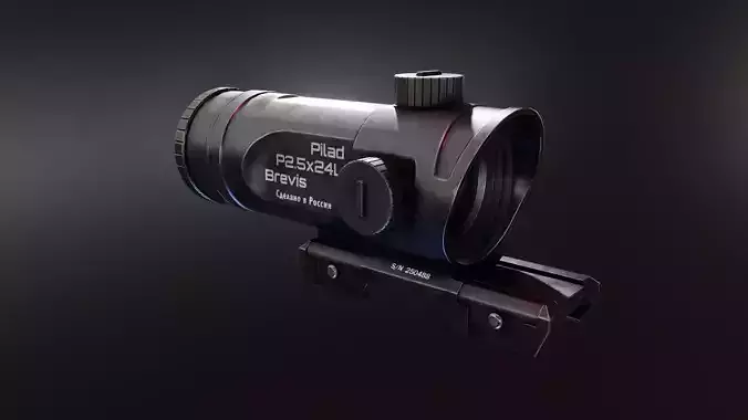 Pilad Brevis Prismatic Scope Low-poly 3D model