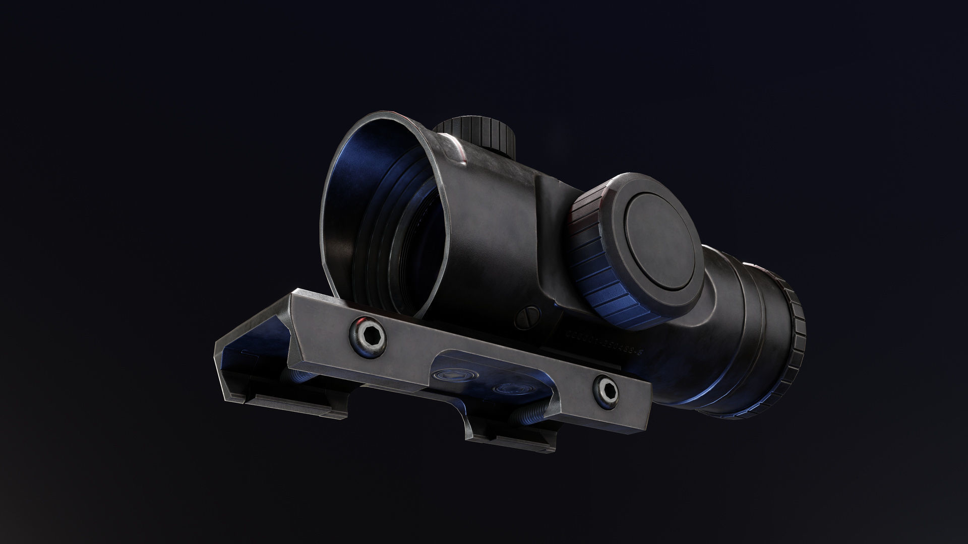 Pilad Brevis Prismatic Scope Low-poly 3D model_3