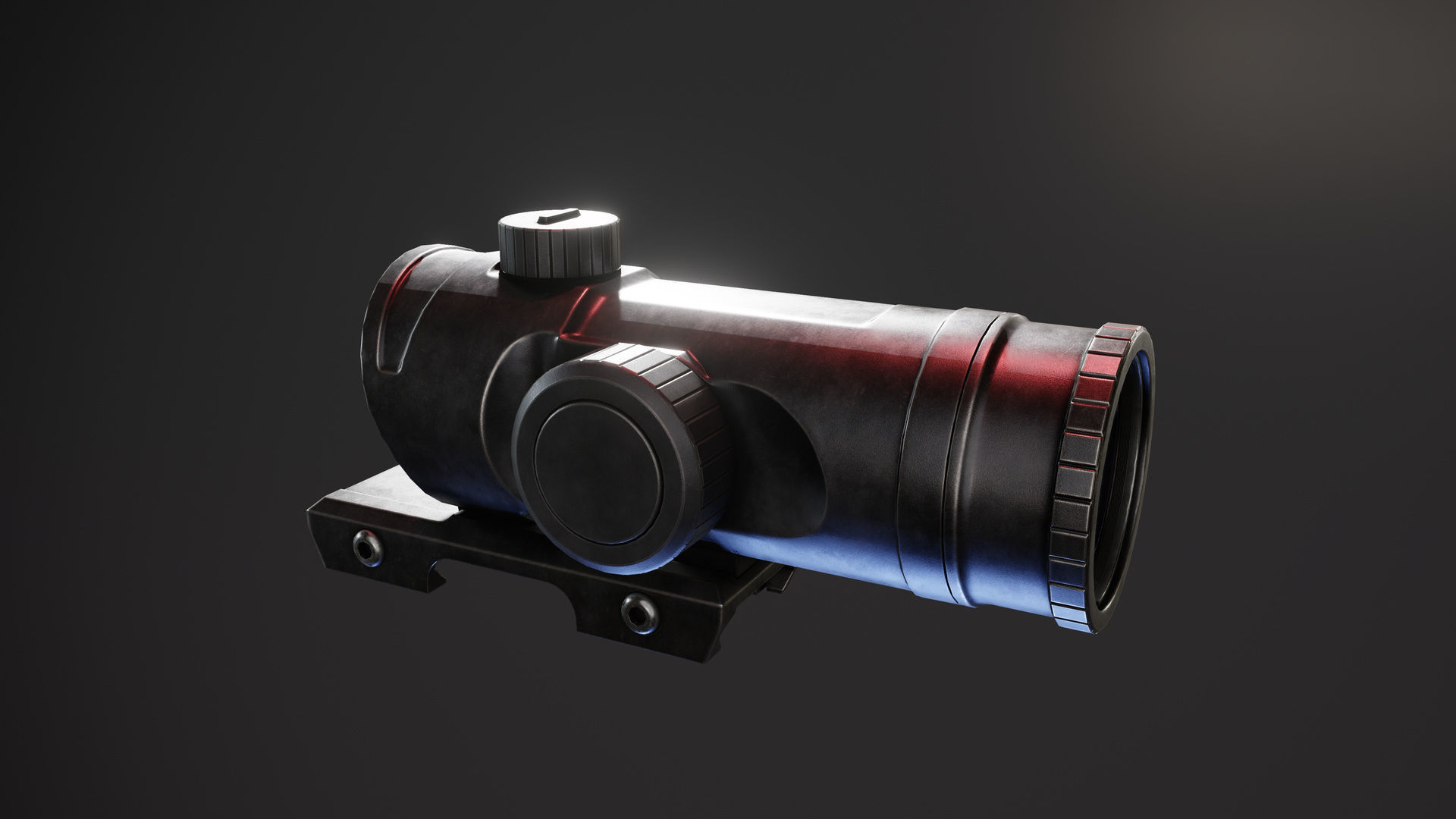 Pilad Brevis Prismatic Scope Low-poly 3D model_2