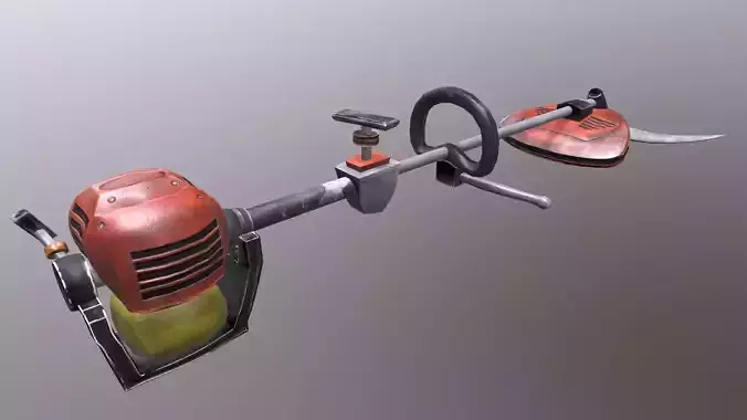 Lawn mower Low-poly 3D model