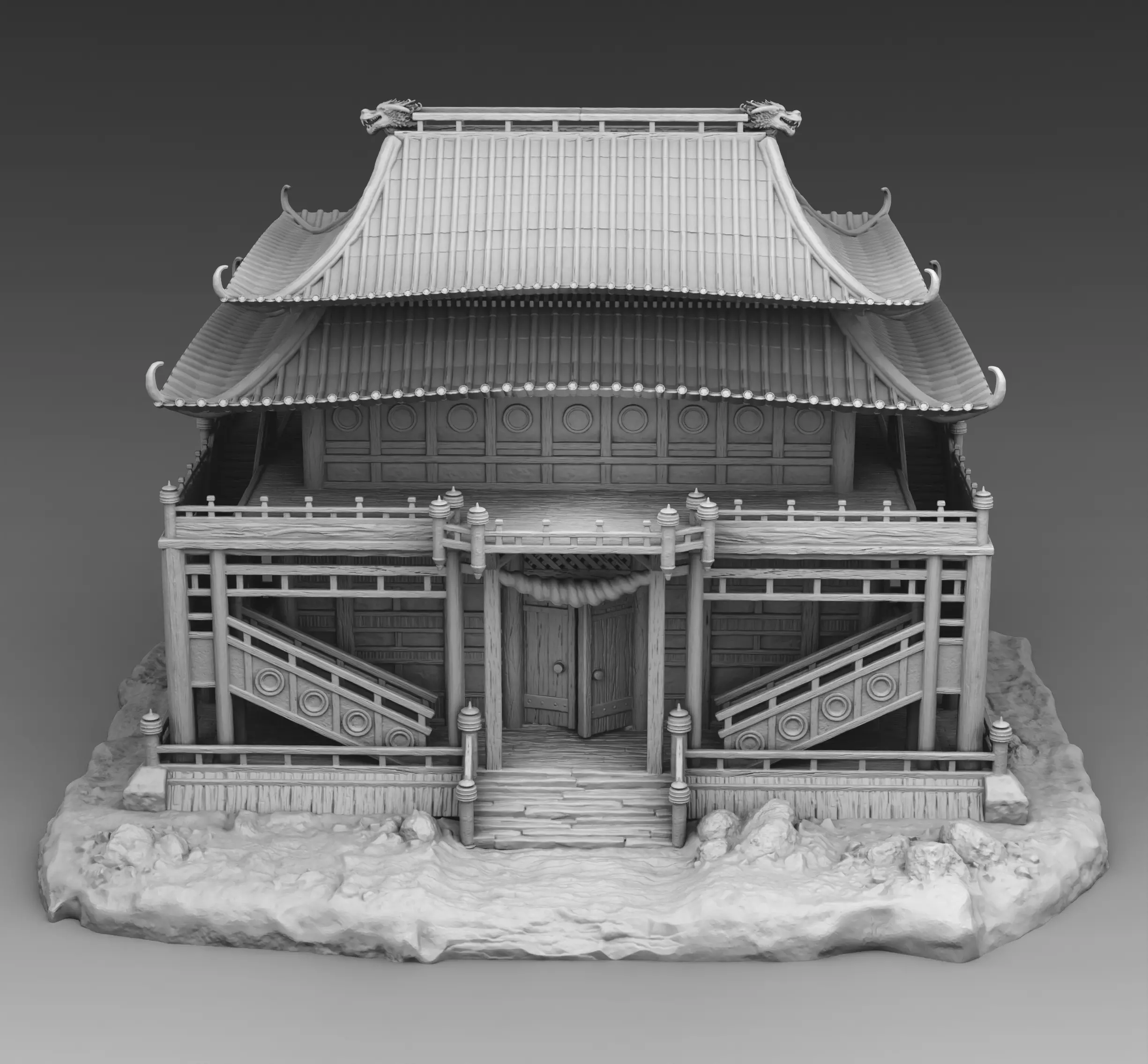 Chinese palace 3D print model_0