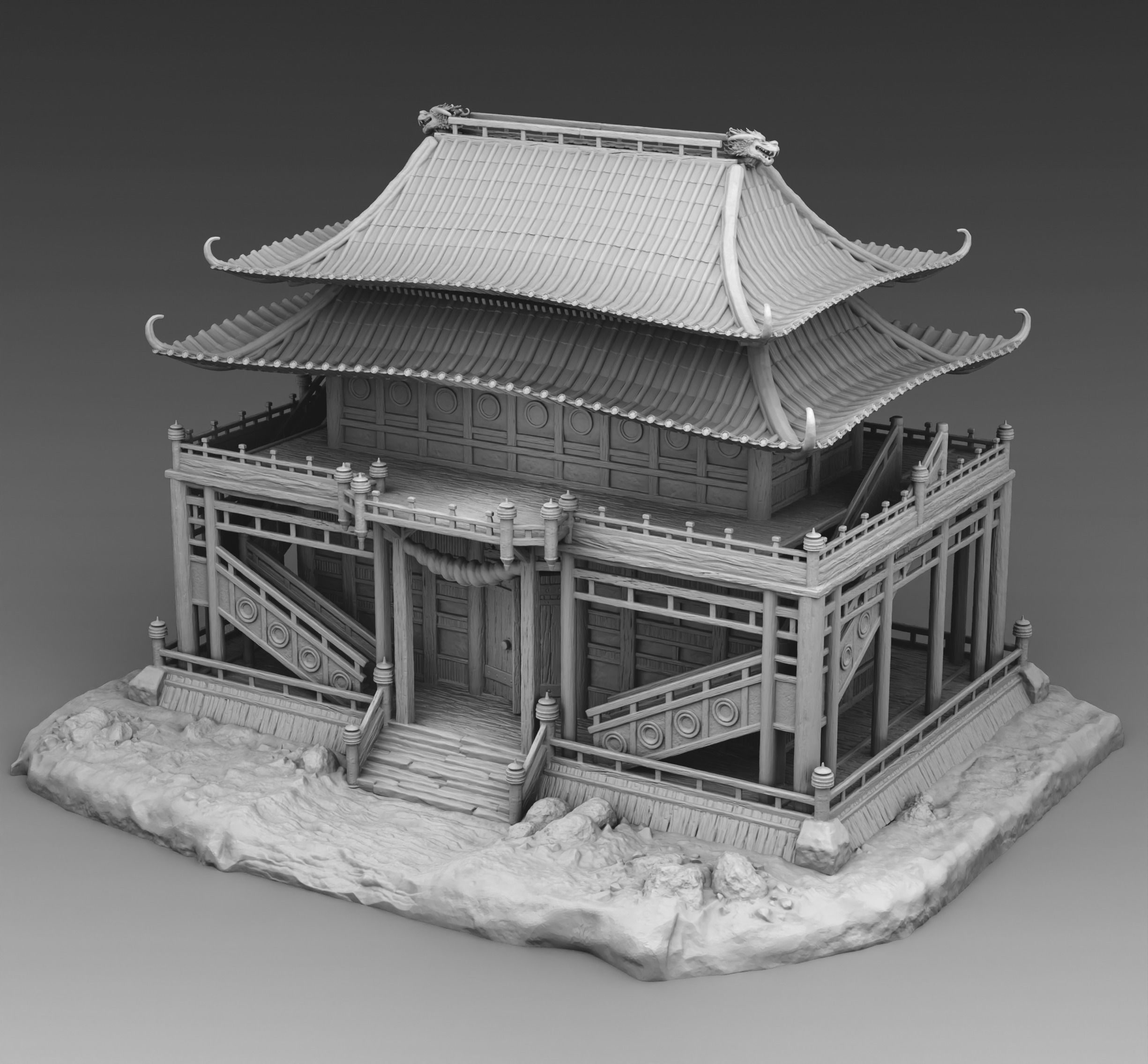 Chinese palace 3D print model_1