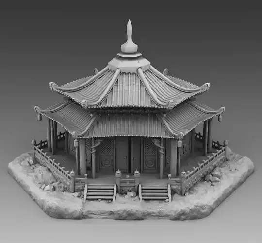 Chinese round house 3D print model