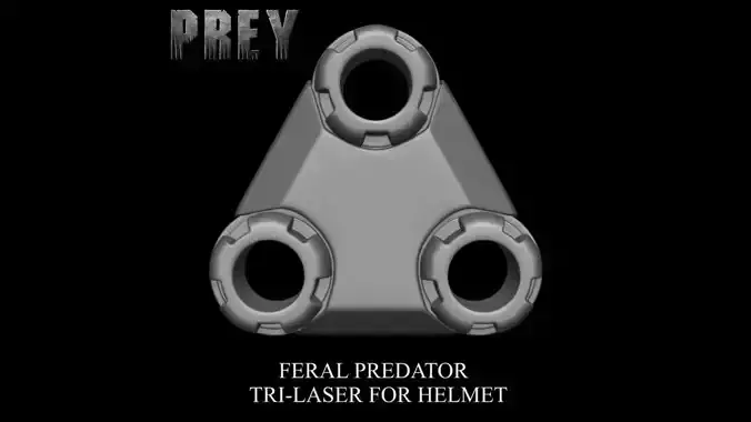 3D PRNTBLE FERAL PREDATOR TRI LASER FOR HELMET MASK - PREY MOVIE 3D print model