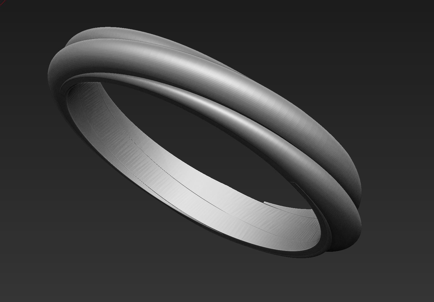 Engagement ring 3D print model_4