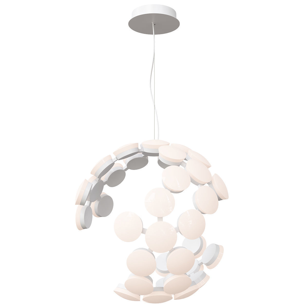 Moon LED Chandelier 3D model_2