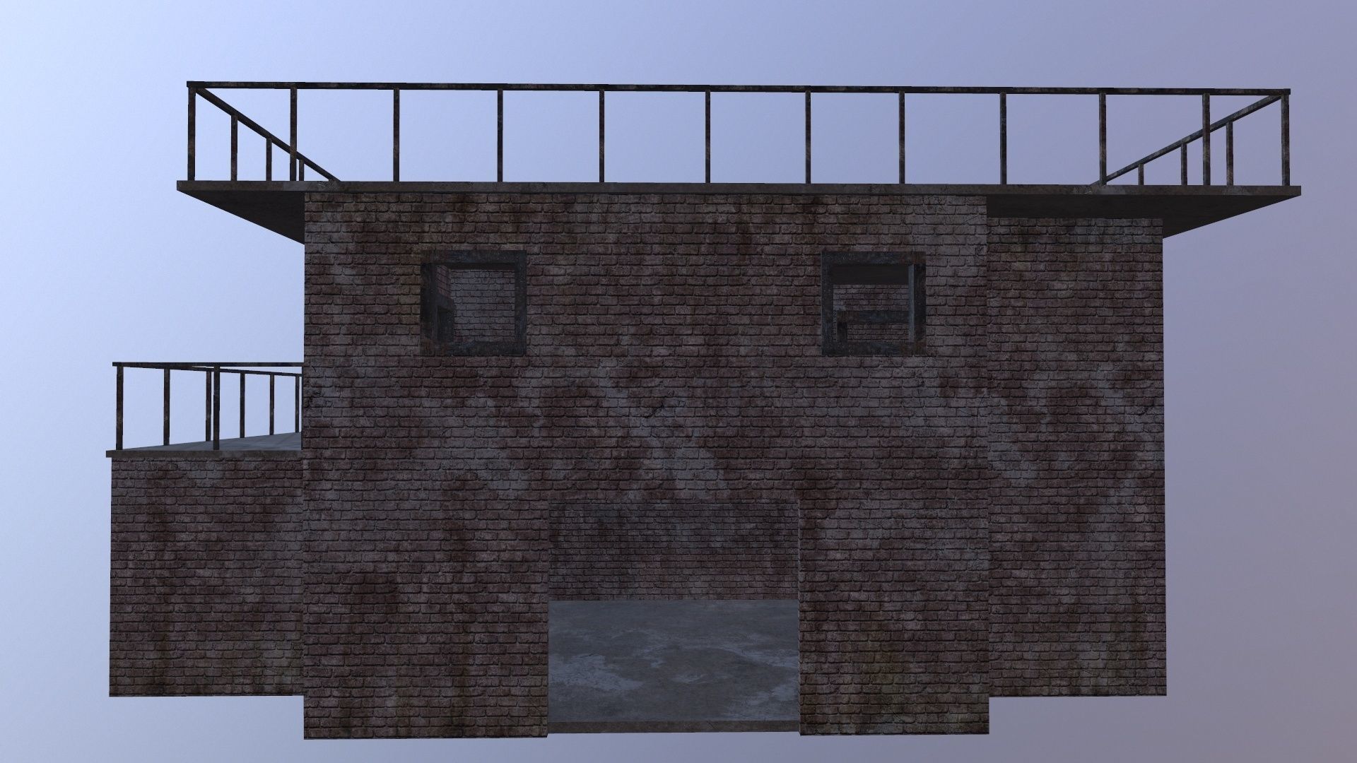 Old uninhabited rustic structure Low-poly 3D model_10